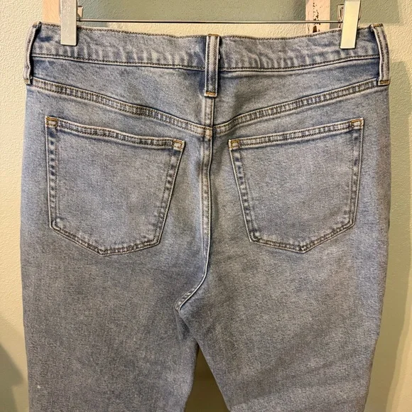 J. Crew Essential Straight Women's Jeans Light Size 30 Frayed Hem High Rise - Picture 6 of 11